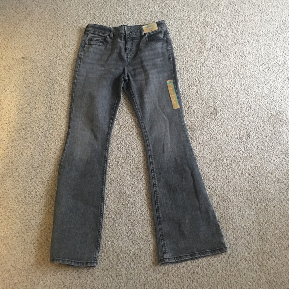 Thereabouts Kids Mid Rise Flare Grey Acid Wash Jeans Size 16